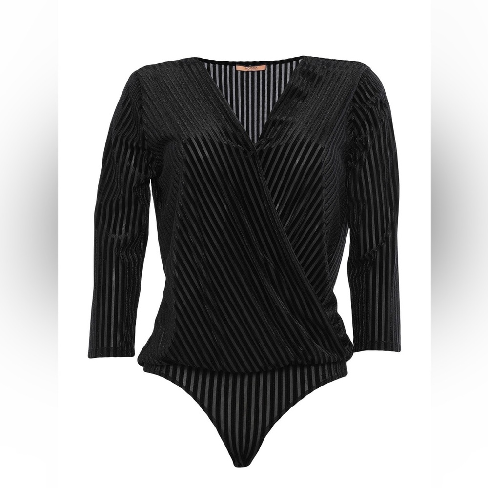 Burnout Velvet V-Neck Bodysuit